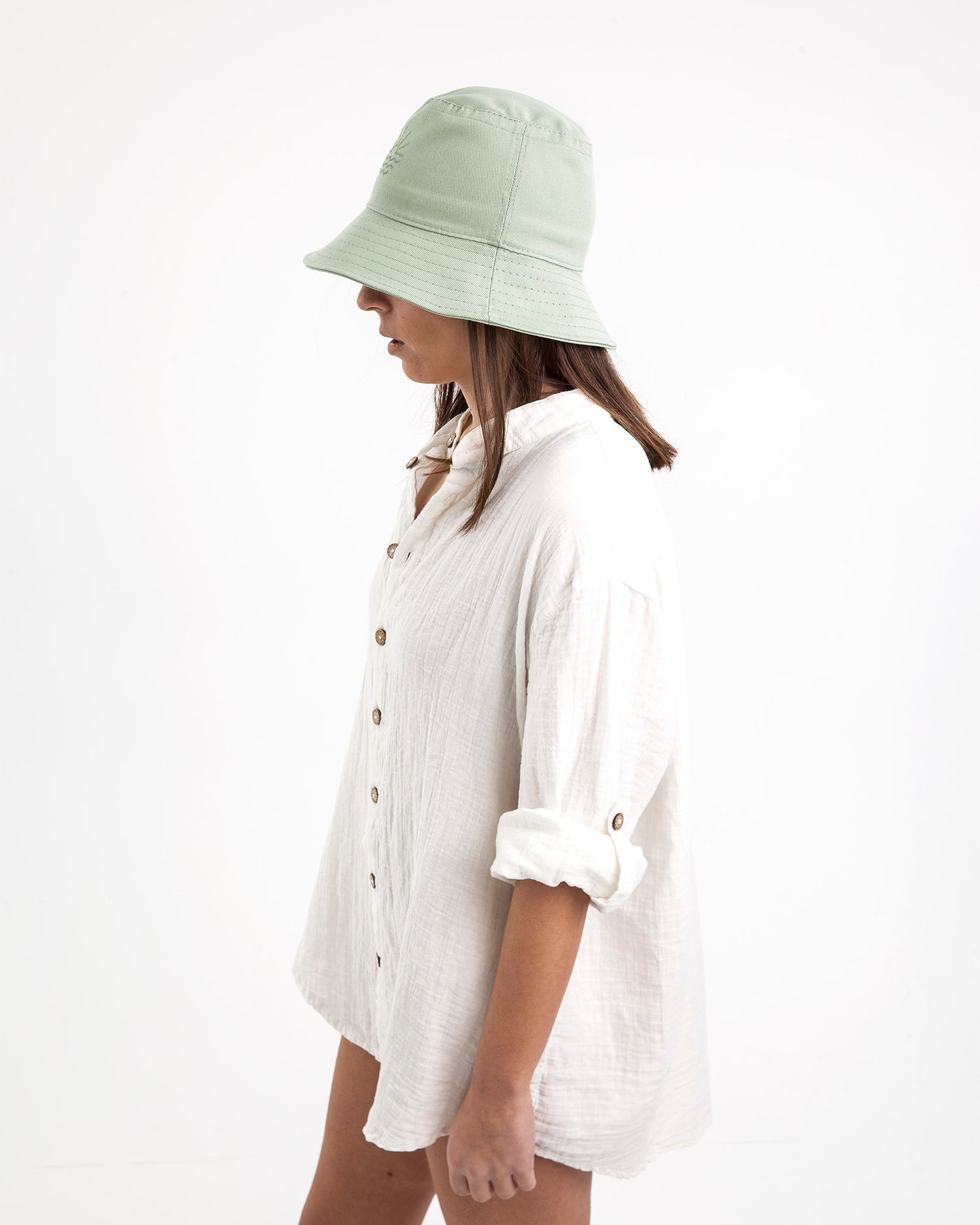 Mint %100 Pamuk Bucket Şapka - hateko