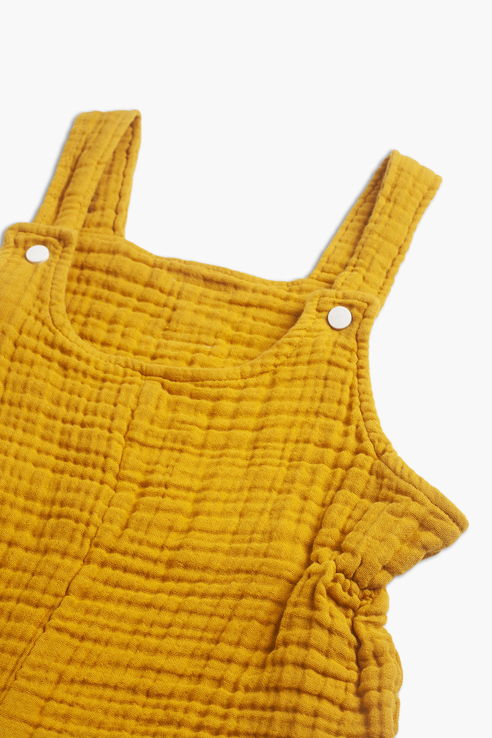 Safran Sarısı Unisex Müslin 3-4 Yaş Çocuk Tulum Salopet - hateko