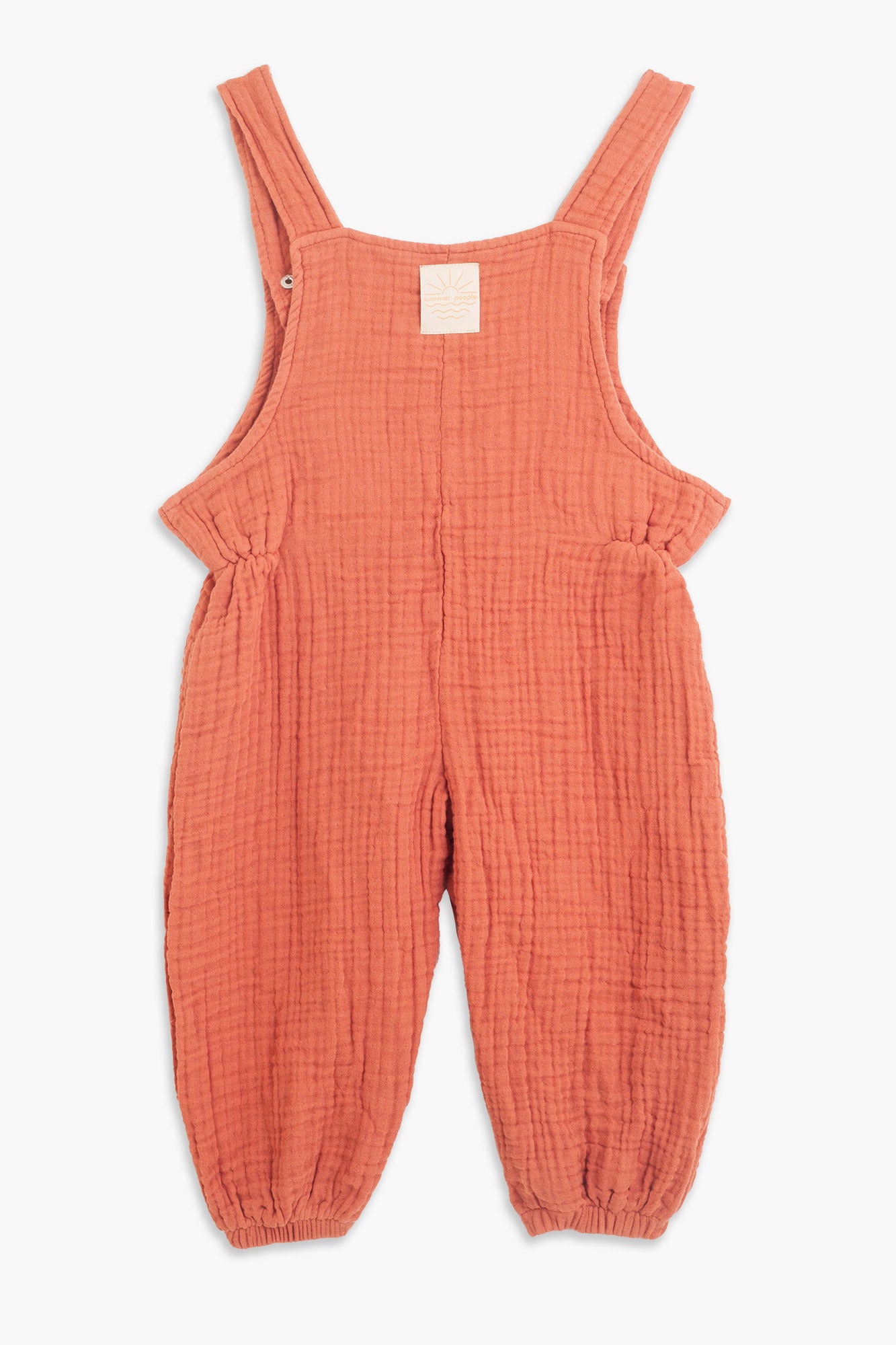 Koyu Şeftali Unisex Müslin 3-4 Yaş Çocuk Tulum Salopet - hateko